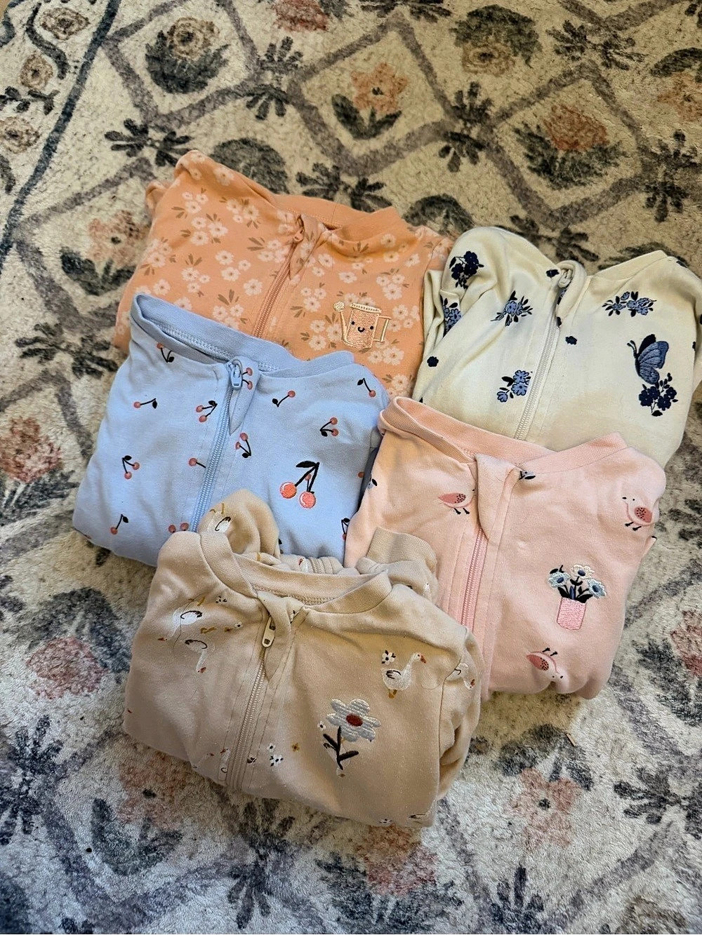 Pekkle Baby Organic Cotton Sleep & Play Footed Pajama Bundle Footed Pajama